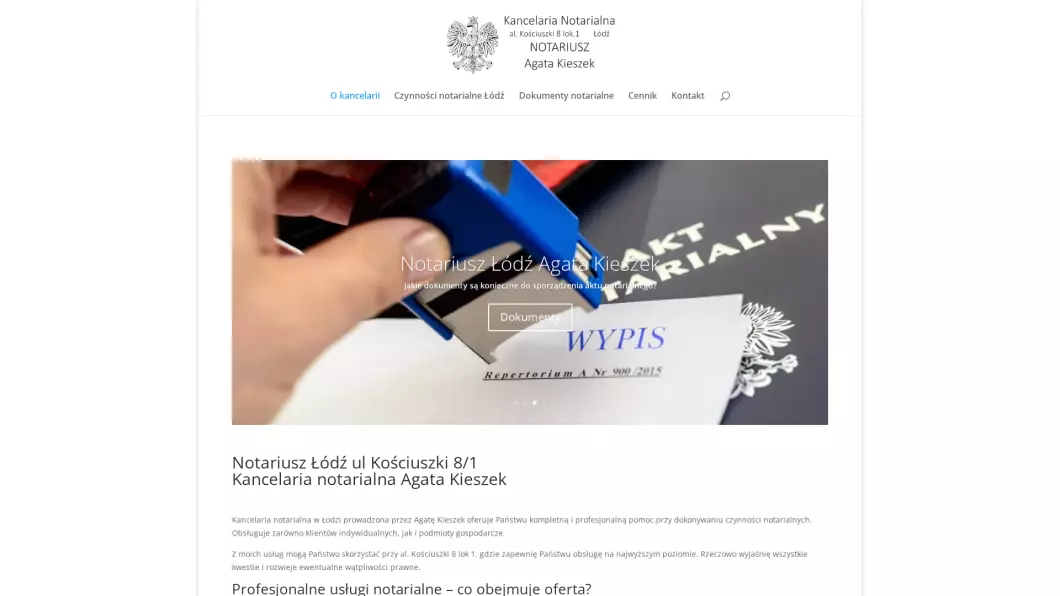 Notariusz Łódź Agata Kieszek - podgląd